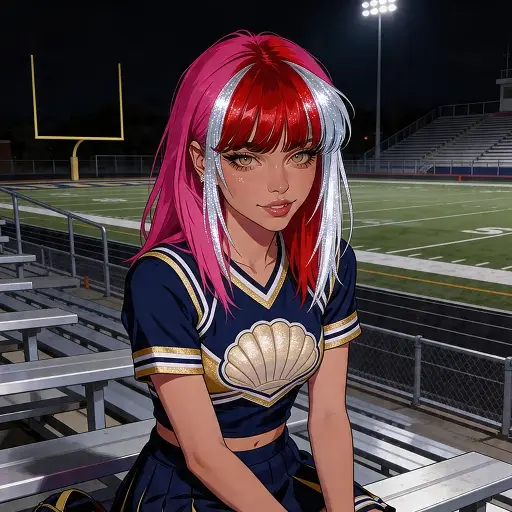 An anime cheerleader Wollo character